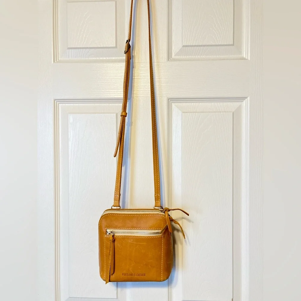 Portland Leather Petite Luna Crossbody Bag- Sunflower - Picture 1 of 8